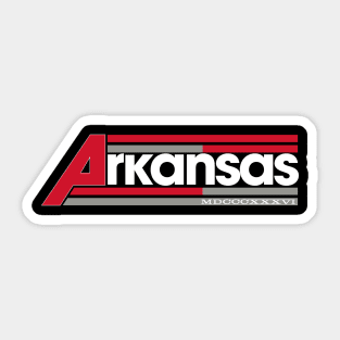 Arkansas Classic Bold Stripes Sticker